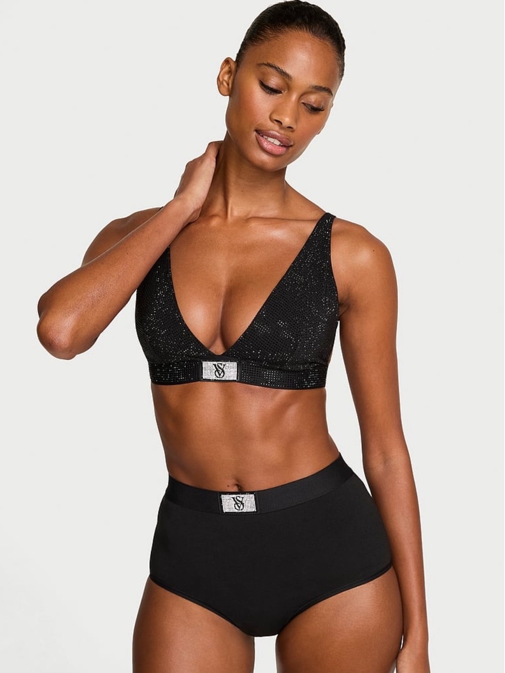 Victorias secret Shine Cotton Wireless Plunge Bralette
